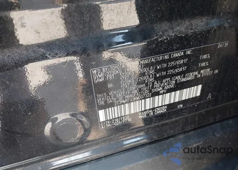 2019 Toyota Rav4 Hybrid Le из США, поврежденный, VIN 2T3MWRFV3KW007322